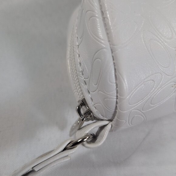 Oakley White Sunglasses Case Monogram All-Over Zip Wrist Strap Soft Shell Side - Picture 5 of 16